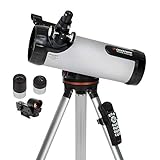 Celestron - 114LCM Computerized Newtonian Telescope - Telescopes for Beginners - 2 Eyepieces - Full-Height Tripod - Motorized Altazimuth Mount - Large 114mm Newtonian Reflector