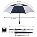 G4Free 68 Inch Automatic Open Golf Umbrella Double Canopy Extra Large Oversize Windproof Waterproof Stick Umbrellas(Navy/White)