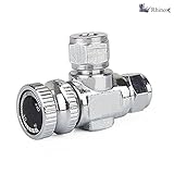 Rhinox Copper Needle Valve, 1.5x1.2 Inches with 0.6 inch Opening, Necessary for Accurate CO2 Regulation in Solenoid Fish Tanks, Fine Adjustment of CO2 for Solenoid Fish Tank