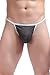 Joefeel Men's Thong Sport Comfort G-String Hot Thong for Man Low Raise Underwear Black Large