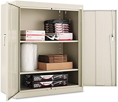Alera Assembled 42" High Storage Cabinet, w/Adjustable Shelves, 36w x 18d, Putty