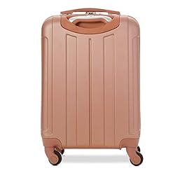 Alternative view of Amazon Brand – Eono Lightweight ABS Hard Shell Travel Trolley Carry On Hand Cabin Suitcase with 4 Wheels, Approved for Ryanair easyJet British Airways & More, 2 Piece Luggage Set, Rose Gold