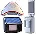 HTZSAFE Solar Wireless Driveway Alarm System-Includes 1 Alarm Receiver, 1 Outdoor Motion Sensor, 1 Indoor Motion Sensor-Solar Powered No Need Replace Batteries-1/4 Mile Long Transmission Range
