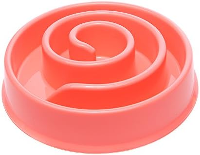 Fun Snail Shaped Pet Dog Bowl Slow Feeder Interactive Bloat Stop, Over Eating,Lightweight Durable, Easy Clean(Pink)