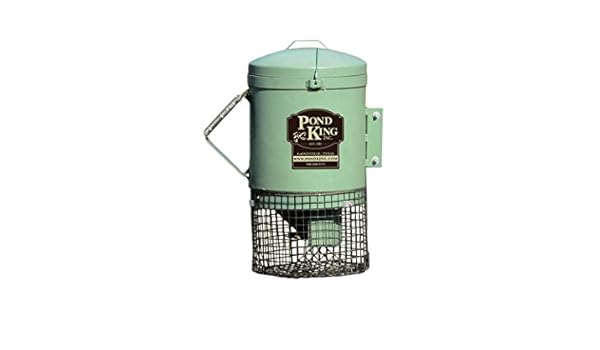 Amazon Com Pond King Mounted Fish Feeder Garden Outdoor