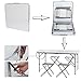 Outdoor Picnic Table, Portable Height Adjustable Aluminum Lightweight Camping Travel Party Dining Garden Desk Table with 4 Folding Stools & Umbrella Hole, Picnics, Camping Trips, Buffets or Barbecuesthumb 3