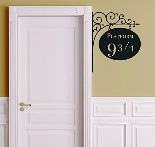 Platform 9 3/4 Version 2 Harry Potter Door Decor - Wall Decal Vinyl Sticker W21 12x15 (Message for Color) by Decalology Designs