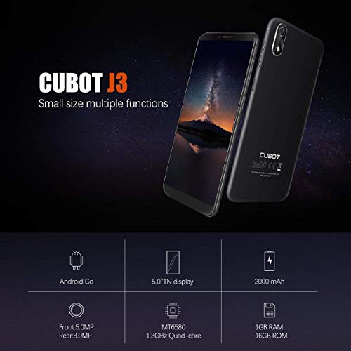 CUBOT J3 Dual SIM Smartphone 12,63 cm (5 Pulgadas) Full-Wide VGA TN Touch Display, 16 GB de Memoria Interna, Android...