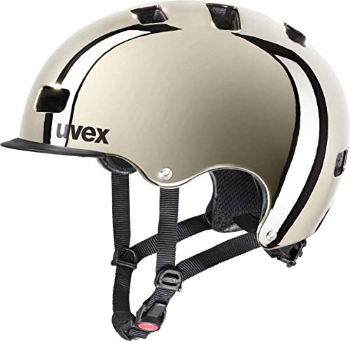 uvex hlmt 5 bike pro chrome - robuster City-Helm für Damen und Herren - individuelle Größenanpassung - optimierte Belüftung - chrome - 55-58 cm