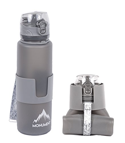 Monument Collapsible Water Bottle (Gray)