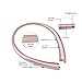 Bluetooth Neckband Headphones, Wireless Earbuds Retractable Headset Stereo Sweat-proof Sports Earphones with Mic for iPhone X/8/7/6, Android and Other Bluetooth Devices (Rose)