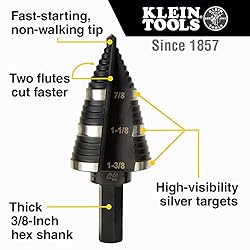 Klein Tools KTSB15 Step Drill Bit #15 Double Fluted