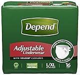 Depend Adjustable Underwear, Maximum Absorbency, L/XL, 48 count
