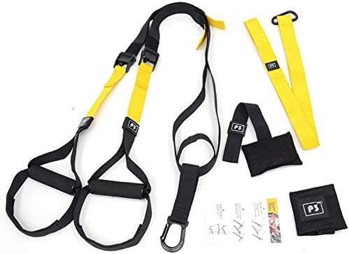 CoKu Sling Stretch, Bodyweight Fitness Resistance Kit Extension Strap for Door Pull Up Bar, Powerlifting Strength Training Kit Straps Home Gym Exercise Full-Body Workout Equipment（P3