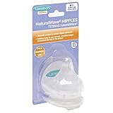 Lansinoh NaturalWave Bottle Nipples, Slow Flow, 2 count