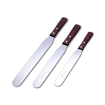 Streichpaletten Streichmesser Set für Torte 3 Winkelpalette Edelstahl für Kuchen zum Backen