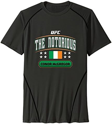 Topneen Men's Conor McGregor Flag Athletic Active Dri-Fit T-Shirt Black