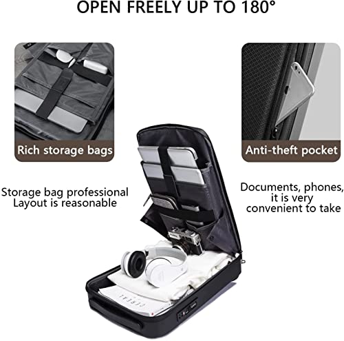 SKADE Anti Theft Laptop Backpack for Men, Hardshell Waterproof Anti-theft TSA Lock Gaming Computer Bag with USB Port, Fit Hard Shell Business Travel Bookbag, future design