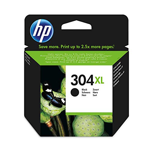 HP 304XL (N9K08AE) Original Druckerpatrone Schwarz mit hoher Reichweite für HP DeskJet 26xx