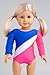 Olympic Gymnast - Clothes for 18 inch Doll - 3 Piece Outfit - Gymnastic Leotard, Warmup Pants and White Shoes - (Dolls Not Included)