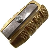 Mobius and Ruppert (M+R) BULLET SHAPED BRASS Pencil sharpener w KEYHOLE (0604-90)