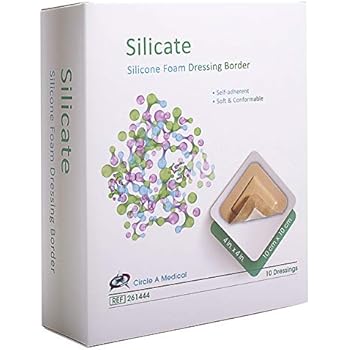 Silicate Silicone Foam Dressing with Border Sterlie, 4