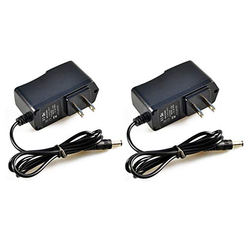 (2 Pack) BOLWEO AC 100-240V to DC 12V 1A Power Supply Adapter, 12W Adapter for LED Strip Lights,Audio/Video, Wireless Router,DC Connector Jack 5.5mmx2.1mm, US Plug