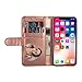 Spritech iPhone XR Case,iPhone XR Wallet Case,Bookstyle Bling PU Leather Flip Folio Magnetic Purse Pockets Card Slots Wrist Strap with Screen Protector and Stylus for Apple iPhone XR 6.1-Inch