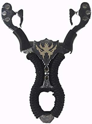 EverNight Wolverine Slingshot Outdoor Hunting Child Adult Slingshot Toy Strong Alloy Rubber Tube Slingshot Toy,Black,12.5 * 9cm