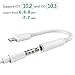 3.5mm Headphone Jack Adapter, Connector for iPhone 8/8 Plus/iPhone X/iPhone 7/7 Plus, iPod Touch, iPad and More, Music Control & Calling Function Supported – White