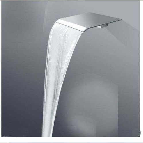 New Bathroom Square Waterfall Shower Head Shower Faucet Set Replacement Chrome