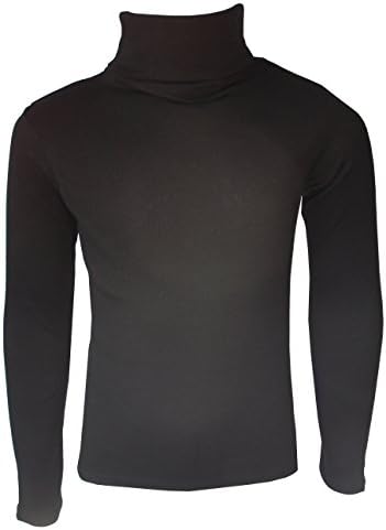 KIDS BOYS GIRLS POLO NECK RIBBED JUMPER TOP TURTLE ROLL NECK 0-13 YEARS NEW