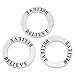 Believe Circle Washer Charm Connector Affirmation Ring, 30 Count