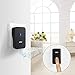 No Battery Required Wireless Doorbell Kit, 1 [Self-Powered] Push Button and 1 Plug-in Receiver, Operating at over 500-feet Range with 58 Chimes, 4 Level Volumey, LED Flash [Black, 2018 Upgraded]
