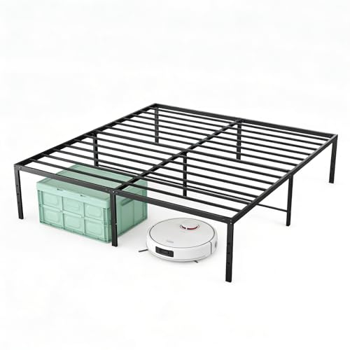 Sweetcrispy Queen Size 16 Inch Platform Bed Frame, Heavy Duty Metal Foundation…