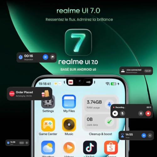 realme C100 5G Smartphone 4+128GB, Push Green, 6.8 Inch Screen, 144Hz LCD Display, 45W Ultra Fast Charging, 6600mAh Battery, 50MP AI Camera, MediaTek Dimensity 6300 Chipset, IP64