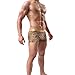 L'ASHER Mens Fashion Sexy Leopard Print U Convex Pouch Boxer Brief Underwear