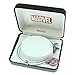 Captain America Women's Stainless Steel Enamel Filled Logo Charm Bracelet
