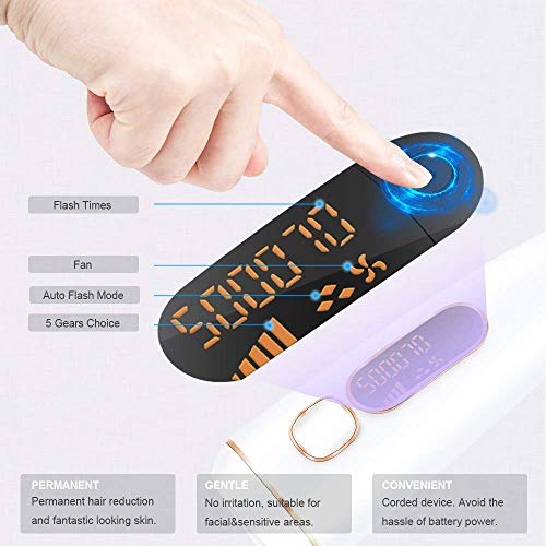 IPL Permanent Hair Remover for Women, 500,000 Flashes Electric Facial Body Professional Painless Hair Remover Device Use at Home