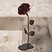 Personalized Gift Hand-Forged Wrought Iron Red Metal Rose - Valentine's Day Gift