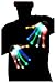 GlowCity Glow-In-the-Dark LED Skeleton Gloves – Flash or Static Modes (Multicolor)