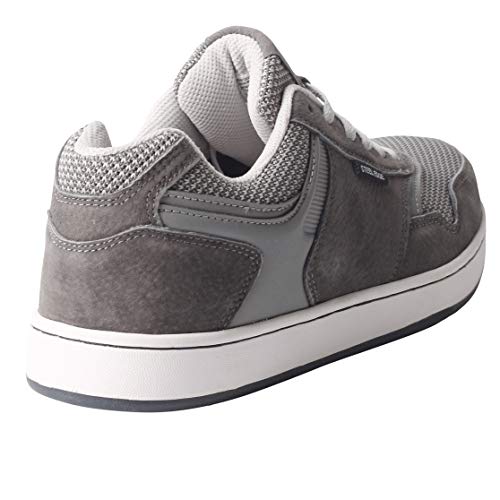 Safety Toe Athletic Shoes - Skater Style, Steel Toe Shoe Sneakers (8.5, Gray)