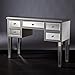 Southern Enterprises Mirage Mirrored Console Table in Silver