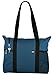 Shoulder Tote with Multiple Pockets and Zipper Closure, Navy