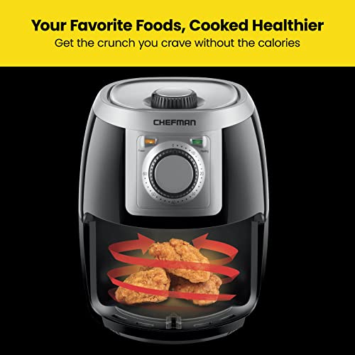 CHEFMAN Small, Compact Air Fryer Healthy Cooking, 2 Qt, Nonstick, User