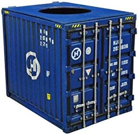 Decor Handmade Metal Container Shipping Tissue Box Cover (Small, Blue)