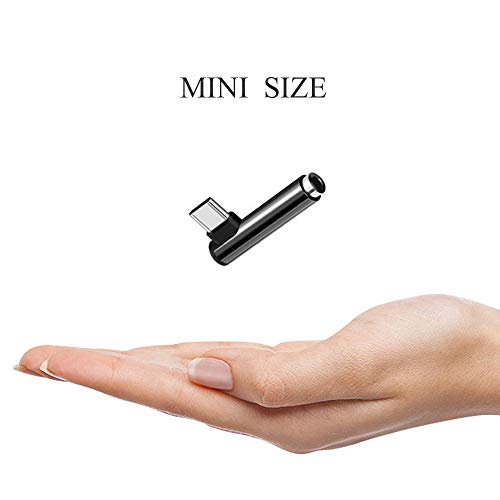 Type C to 3.5mm Audio Adapter, HUIFEN 4 in 1 USB C to 3.5mm Headphone Female Aux Microphone Connector adapter, And Micro USB to USB C Adapter, Compatible with Moto Z, XiaoMi, Huawei,Oneplus 6T (Black) - Thumbnail 5