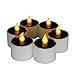 Youngerbaby Set of 6 Romantic Solar Power LED Tea Lights Candle Flameless Candles, LED Tealights for Home Decoration, Garden, Outdoor