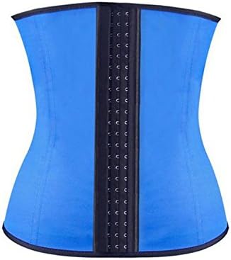 JOYEASYBUY Women's 3 Hook Workout Waist Trainer Plus Size Shapewear Blue XXX-Large