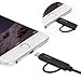 [Apple MFi Certified] Inateck 2 in1 Lightning Cable/Micro USB Cable, Charging Cable from USB Type A to Micro USB & Lightning for iPhone 7 plus/ 6/ 6s/ iPad, Samsung Galaxy, LG, HTC, Android,4Ft/120CM